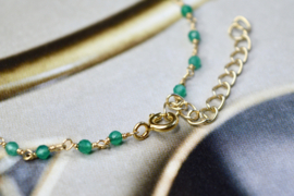 Green Onyx Harmonic Bracelet / Gold Vermeil