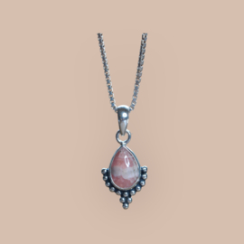 Rhodonite  Moongazer Pendant Sterling Silver