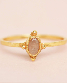 Peach Moonstone Ring Gold Vermeil / Muja Juma