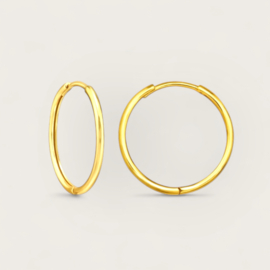 Plain 20mm Hoops Gold Vermeil