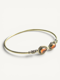 Tribal Carneool Bangle - Brass
