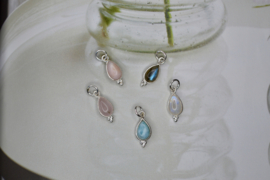 Pear Shaped Gemstone Pendant Sterling Silver
