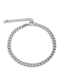 Cubaanse Schakel Armband - Stainless Steel Zilver