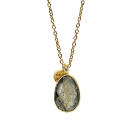 Labradorite Drop Necklace Gold Vermeil / Muja Juma