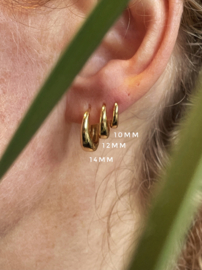 Oval Hoops Gold Vermeil 10mm Oorbellen