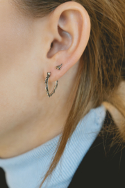 Kleine Mus Oorknopjes - Sterling Zilver