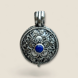 Lapis Prayer Box Bali Sterling Silver