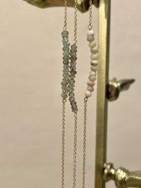 Labradorite Beads Bracelet Gold Vermeil