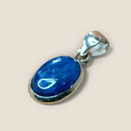 Oval Kyaniet Hanger - Sterling Zilver