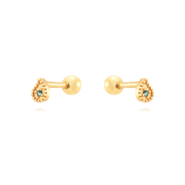 Green Zircon Piercing Gold Vermeil