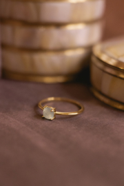 Chalcedony Square Ring Gold Vermeil