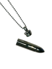 Bullet Necklace Stainless Steel Silver / Ketting