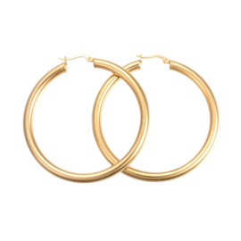 Hoops Oorbellen - Stainless Steel Goud