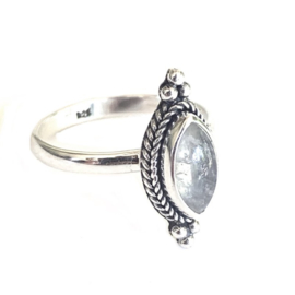 Moonstone Star Gazer Ring Sterling Silver