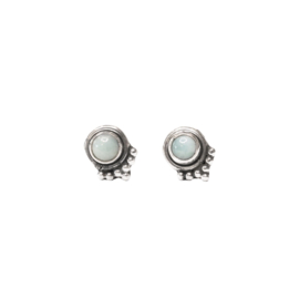 Larimar Bohemian Studs Sterling Silver Oorstekers