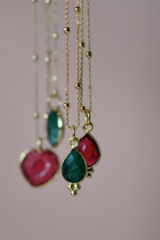 Emerald Sundara Ketting - Gold Plated