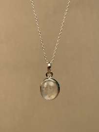 Oval Gemstone Pendant Silver Silver 