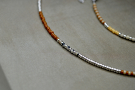 La Tarifa Natural Beaded  Set / Yellow Silver