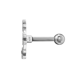 Triple Flower Piercing Sterling Silver