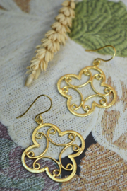 Boho Klaver Oorbellen - Gold Plated