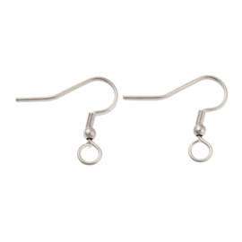 Oorbelhaak Spiraal RVS Zilver (6x)