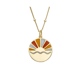 Rising Sun Necklace Gold Vermeil