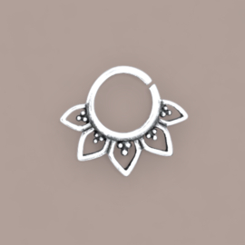 Bali Lotus Nose Ring Sterling Silver