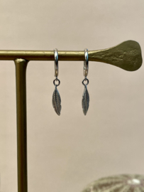 Feather Earrings Sterling Silver Oorbellen