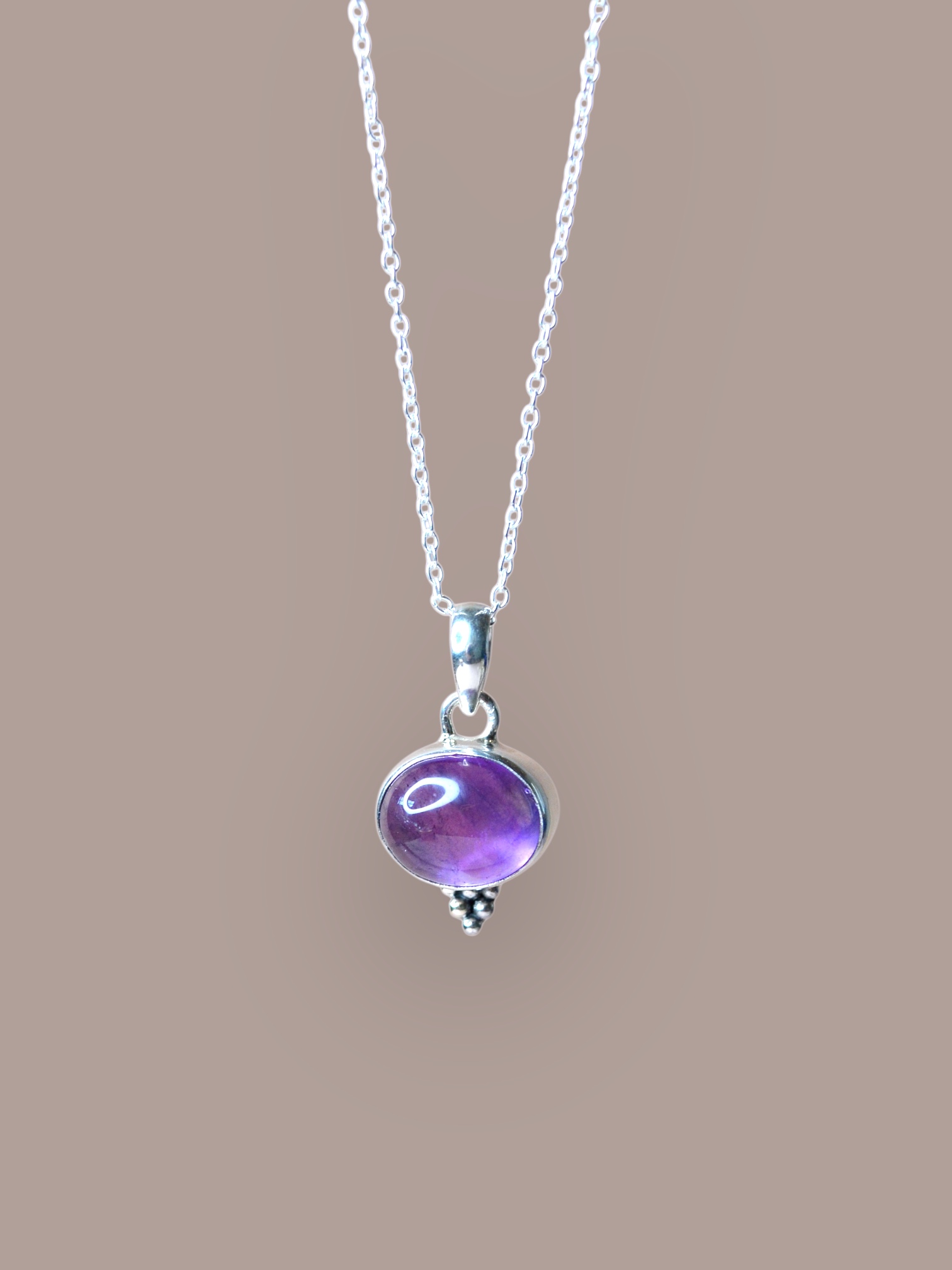 Amethyst Jawan Pendant Sterling Silver