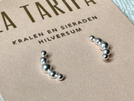 Dotted Row Studs Sterling Silver / Oorstekers