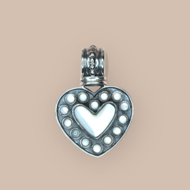 Mother Of Pearl Heart Pendant Sterling Silver