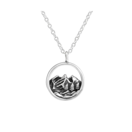 Sterling Silver Mountains Necklace