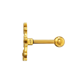 Triple Flower Piercing Gold Vermeil