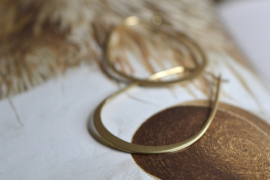Oval Hoop Earrings Gold Vermeil / Oorbellen