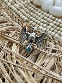Spirit Eagle Turquoise Ring Sterling Silver