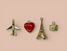 Vliegtuig Bedel Gold Plated