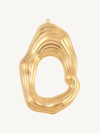 Organic Oval Bedel - Stainless Steel Goud