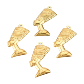 Nefertiti Bedel RVS Gold Plated