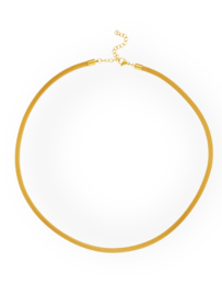 Mesh Tube Ketting - Stainless Steel Goud