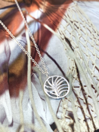 Sterling Silver Palm Leaf Necklace