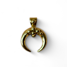 Crescent Moon Pendant Brass