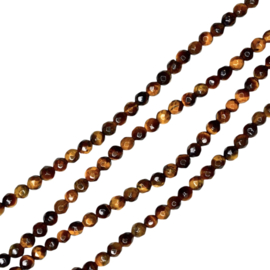Tijgeroog Facet 4 mm Kralen