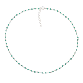 Green Onyx Harmonic Necklace Sterling Silver