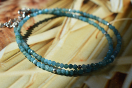 Neo Apatite Beaded Sterling Silver Necklace