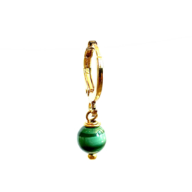 Single Malachite Earring