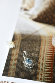 Banyu Blauw Topaas Hanger - Sterling Zilver