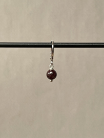 Single Garnet Earring