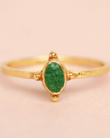 Green Zed Ring Gold Vermeil / Muja Juma