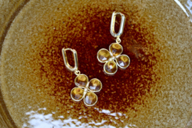 Golden Bloom Citrien Oorbellen - Gold Plated