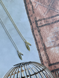 Sterling Silver Feathers Necklace